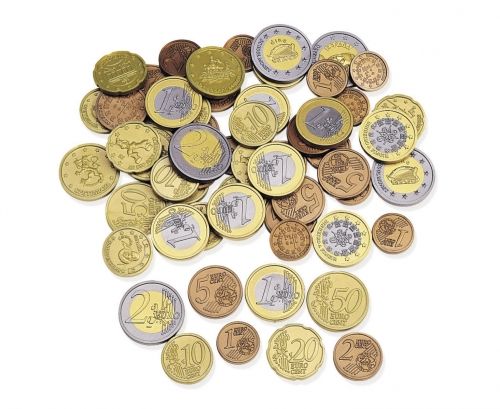 Mängu - Euromündid, plast, kokku 100 tk