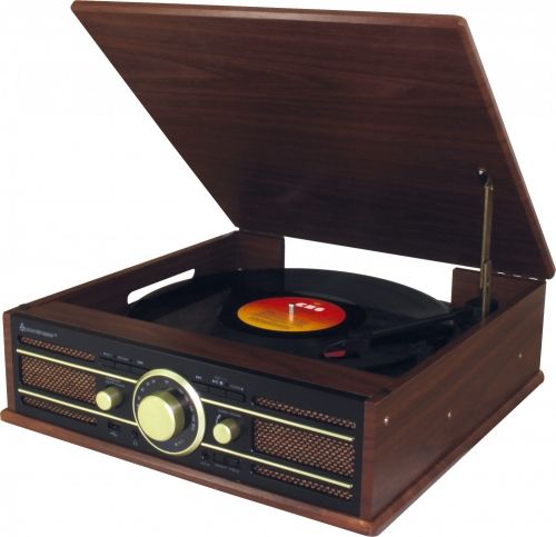 Plaadimängija Soundmaster Nostalgic PL550BR, LP plaadimängija, FM-raadio, USB