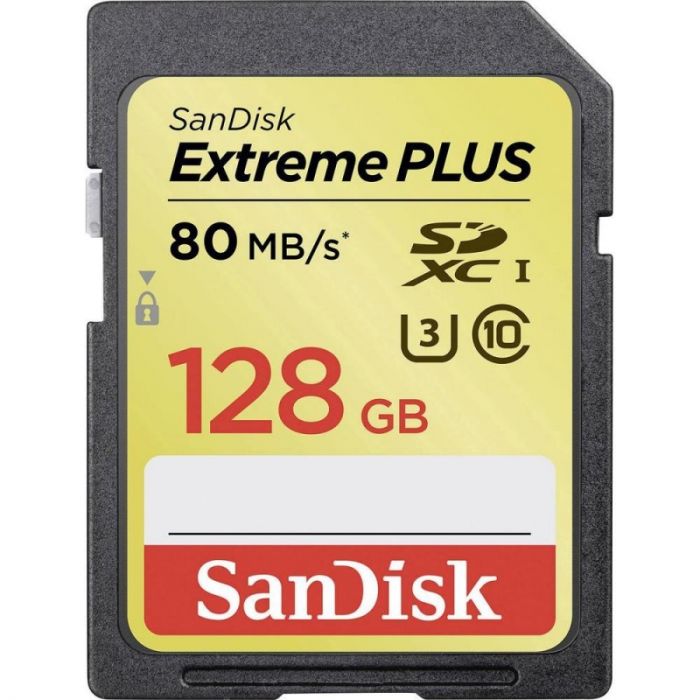 Mälukaart SanDisk SD Ext Plus HC 128GB (80MB/s, UHS1, Class 10) EOL