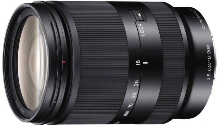 Sony E 18-200mm f/3.5-6.3 OSS objektiiv, must