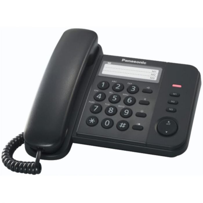 Panasonic juhtmega telefon KX-TS520FXB, must