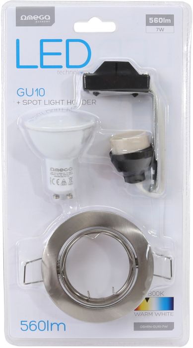 Omega LED lamp GU10 7W 2800K Kit