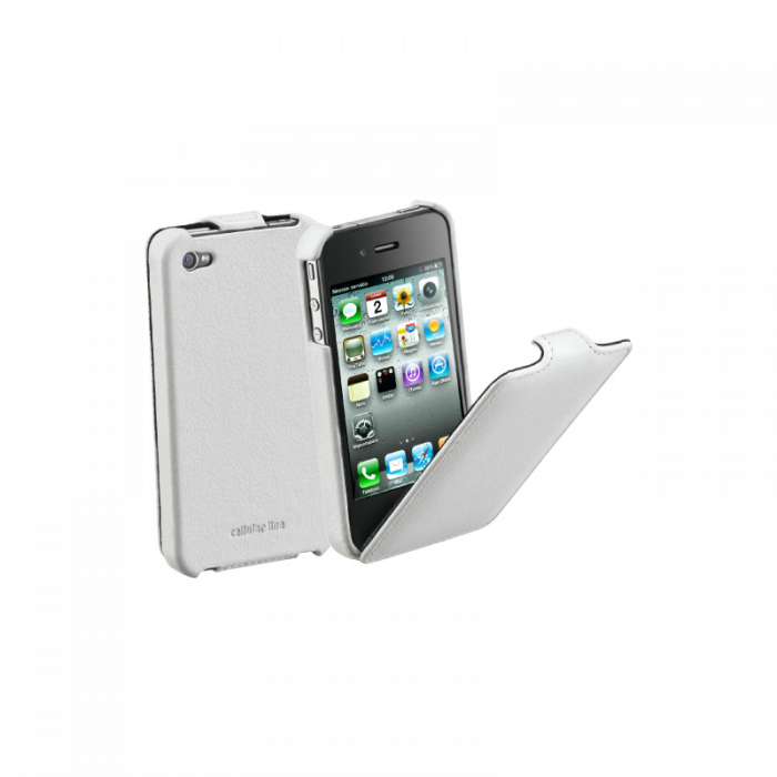Cellular iPhone 4/4S ümbris,Flap, valge