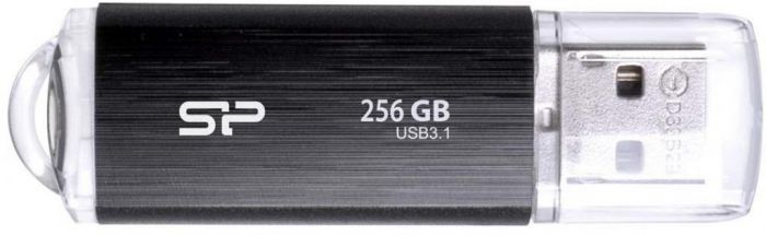 Silicon Power mälupulk 256GB Blaze B02 USB 3.2, must