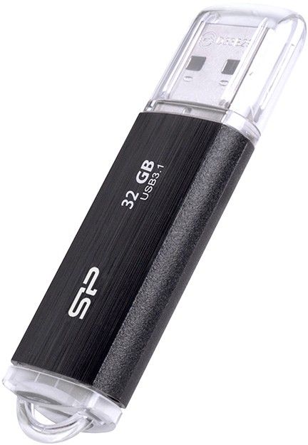 Silicon Power mälupulk 32GB Blaze B02 USB 3.2, must