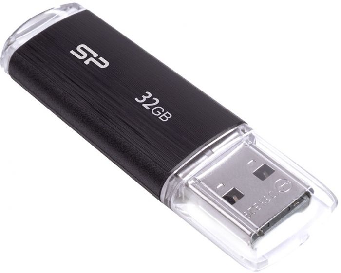 Silicon Power mälupulk 32GB Ultima U02, must