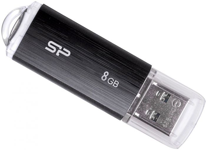 Silicon Power mälupulk 8GB Ultima U02, must