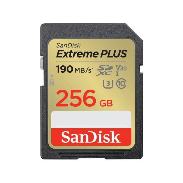 Mälukaart Sandisk SD Ext Plus 128GB 190/90 MB/s Class10 / V30 / UHS-I / U3