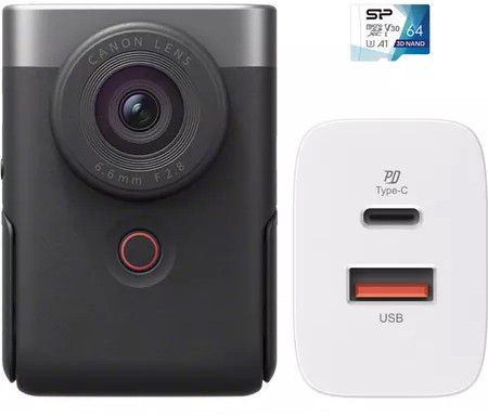 Canon Powershot V10 Vlogging Kit, hõbedane