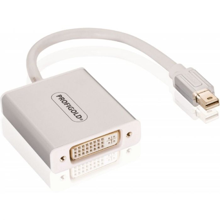 Profigold PROM252 Adapter MAC Mini DP otsik - DVI-D pesa, 0,2m EOL