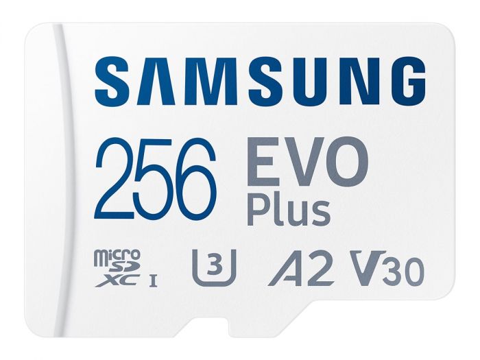 Samsung | MicroSD Card | EVO Plus | 256 GB | microSDXC Memory Card | Flash memory class U3, V30, A2