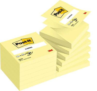 Märkmepaber iseliimuv POST-IT R330CY Z-note kollane 76x76 (pakis 12x100l.)