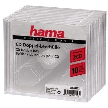 CD-karp kahele läbipaistev Hama, pakk (10 CD-karpi pakis)