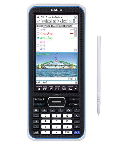 Graafiline kalkulaator Casio fx-CP400 Classpad II, CAS, 3D-graaafika, USB-ühendus (C-Lab/arvuti), Python programmeerimine, 4xAAA patareid