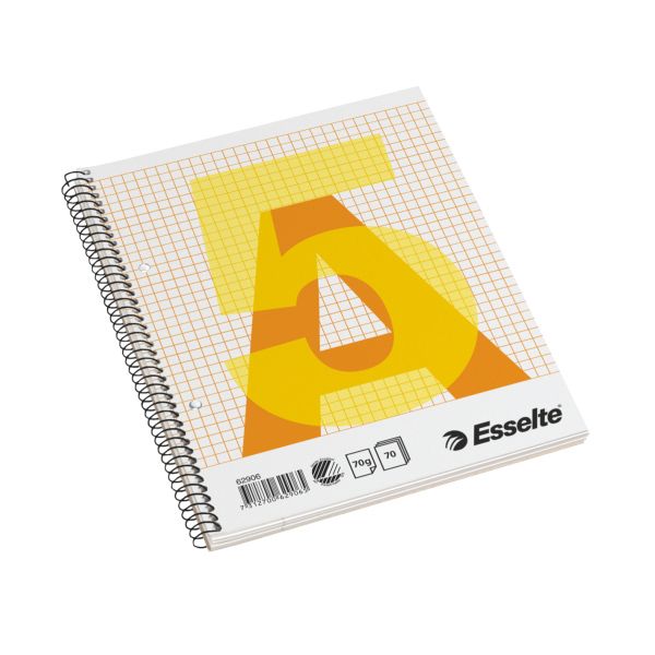 Kaustik A5 70l. 5x5 ruut, spiraalköide, augustus ,Esselte