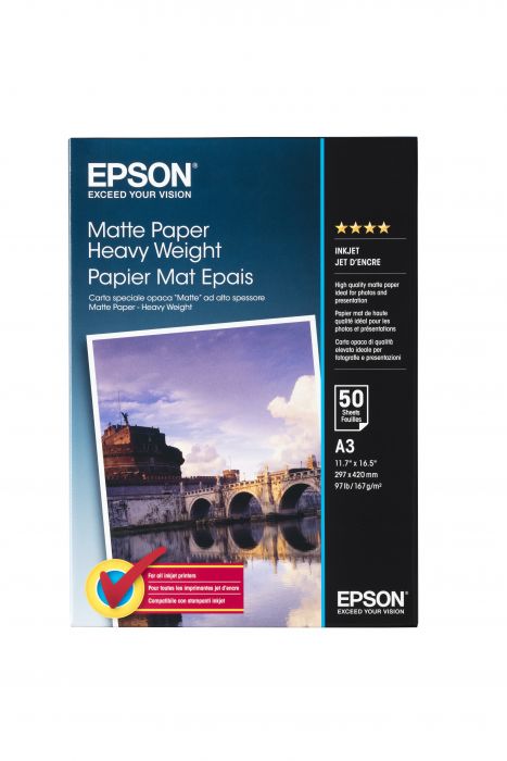 Paper Epson Matte Paper Heavyweight A3 / 50l 167gr S041261