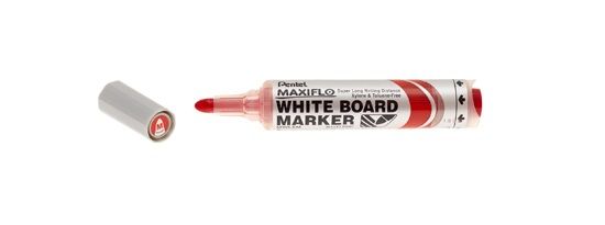 Dry Wipe Marker MAXIFLO MWL5M red, bullet point 2mm, Pentel