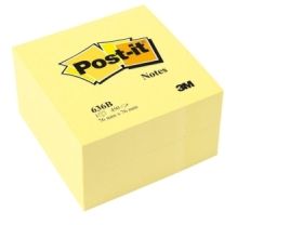 Post-it Notes Cube 636-B, Canary Yellow, 76 mm x 76 mm, 450 Sheets