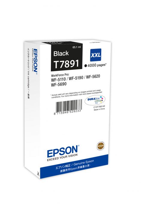 Tint Epson T7891 Black DURABrite Ultra Ink 65,1ml 4000lk WF-5110DW/WF-5190DW/WF-5620DWF/WF-5690DWF