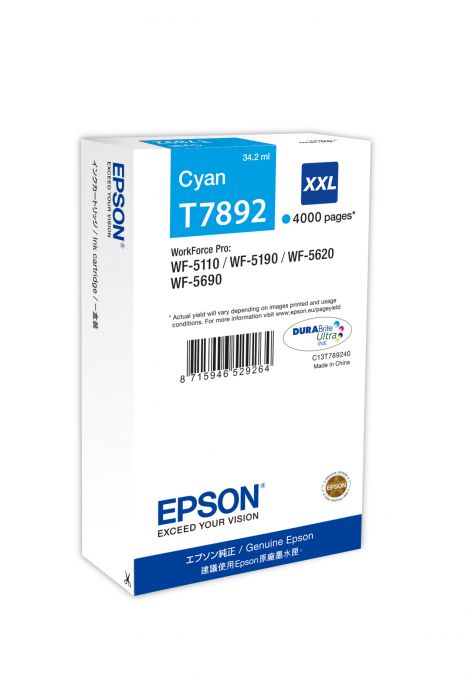 Tint Epson T7892 Cyan 34ml WF-5110DW/WF-5190DW/WF-5620DWF/WF-5690DWF