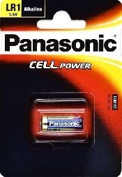Patarei Panasonic LR1/1B 1,5V ALkaline Cell Power h 30.2mm d12mm (alt.tähistus HR1/KR1/N/MN9100/UM-5/E90/910A/910D)
