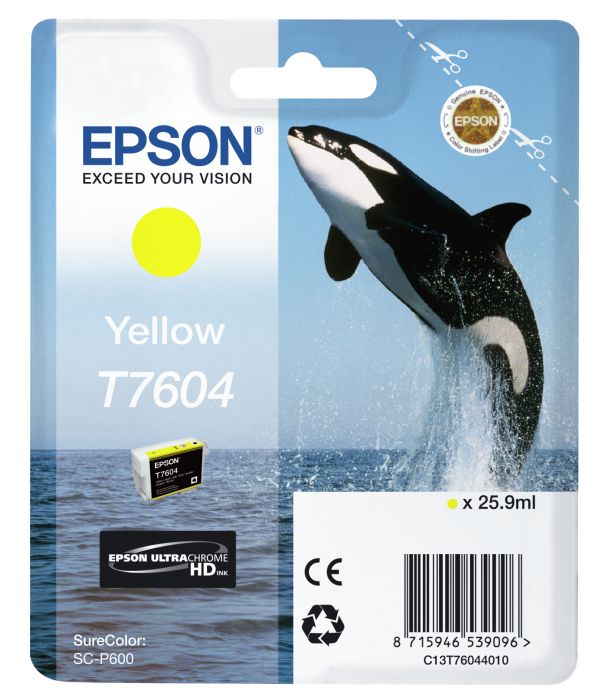 Tint Epson T7604 Yellow/kollane 25.9ml SureColor P600