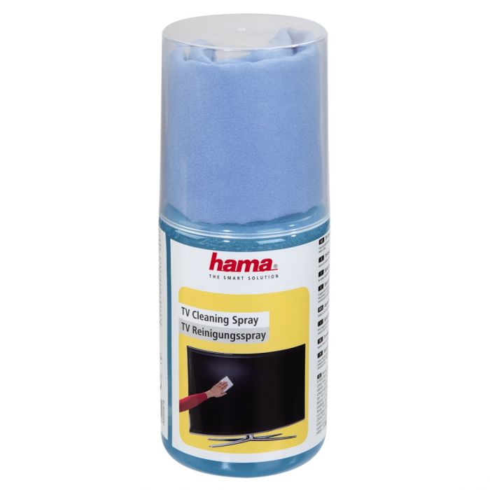 Puhastusvedelik ja mikrofiiberlapp Hama, puhastuskomplekt TFT/LCD- ja plasmaekraanidele, 200ml, lapp 20x20cm
