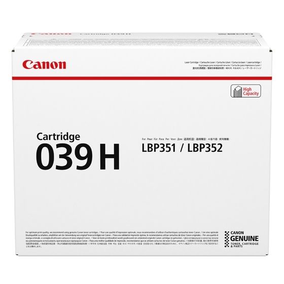 Tooner Canon CRG-039H suuremahuline must 25000lk I-Sensys LBP-351/352, LBP-351X/352X, Canon Satera LBP351i