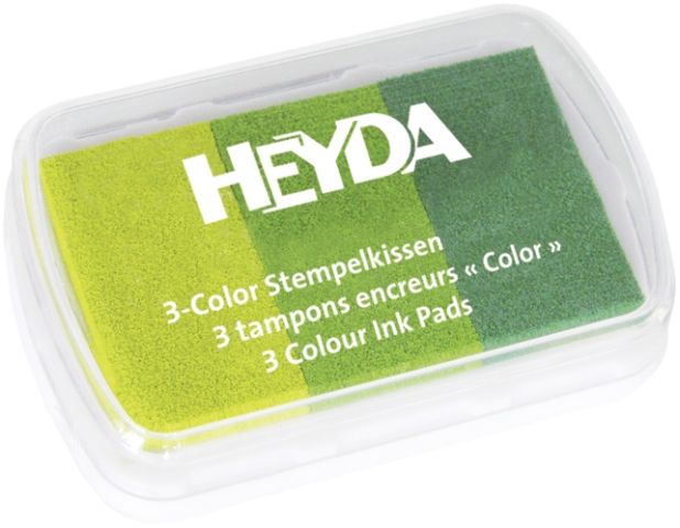 Ink pad 9x6cm, green tones