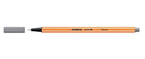 Tindipliiats Stabilo Point 88/96 fineliner 0,4mm, tumehall