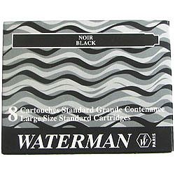 Ink balloon Waterman Standard / long black, 8pcs / pack