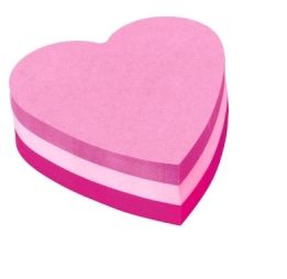 Notepad self-adhesive Post-it 2007H heart, cube 225 sheets