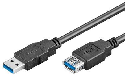 USB pikenduskaabel USB3.0 kaabel A - A (F/M) 3.0m must UL-sertifikaat USB3.0 SuperSpeed ??5Gbps