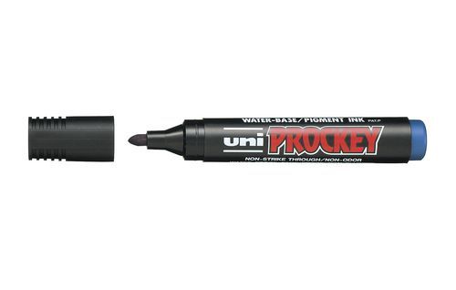 Marker UNI PM122 blue, waterproof, round end 1.5-2mm