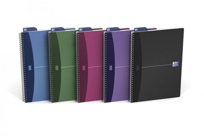 Notebook A4 ruled 50 sheets spiral binding plastic cover Oxford Urban mix
