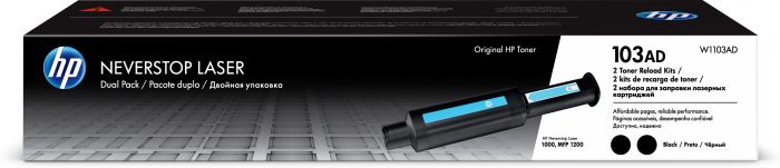 Toner HP 103A W1103ADouble 2-pack Black / black 2x2500lk toner refill for Neverstop Laser 1000a / 1000w, MFP1200a / 1200w
