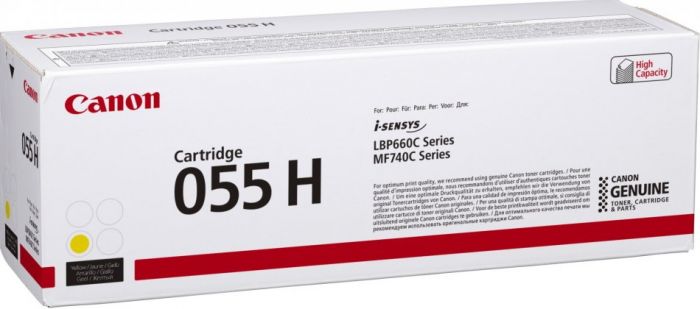 Toner Canon 055HYellow / yellow high volume 5900pcs LBP663Cdw LBP664Cx / Cdw MF742Cdw MF744Cdw MF745Cdw MF746Cx