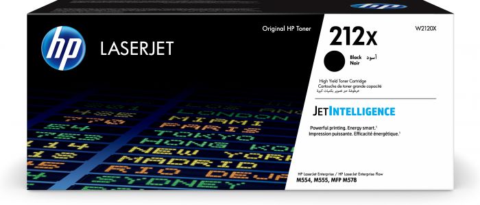 Tooner HP W2120X 212X Black/must suuremahuline 13000lk Color LaserJet Enterprise M554dn, M555dn/x, MFP M578dn/f