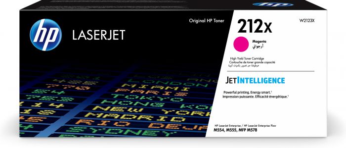 Tooner HP W2123X 212X Magenta suuremahuline 10000lk Color LaserJet Enterprise M554dn, M555dn/x, MFP M578dn/f
