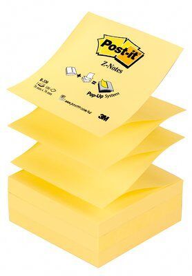 Märkmepaber iseliimuv POST-IT 330 Z-note kollane 76x76 (pakis 100l.)