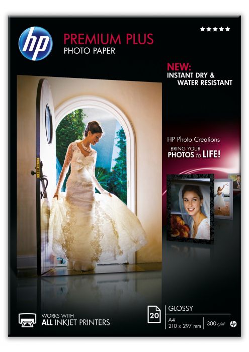 Paper HP CR672A Premium Plus Photo Paper Glossy A4, 20 sheets, 300Gr / M2