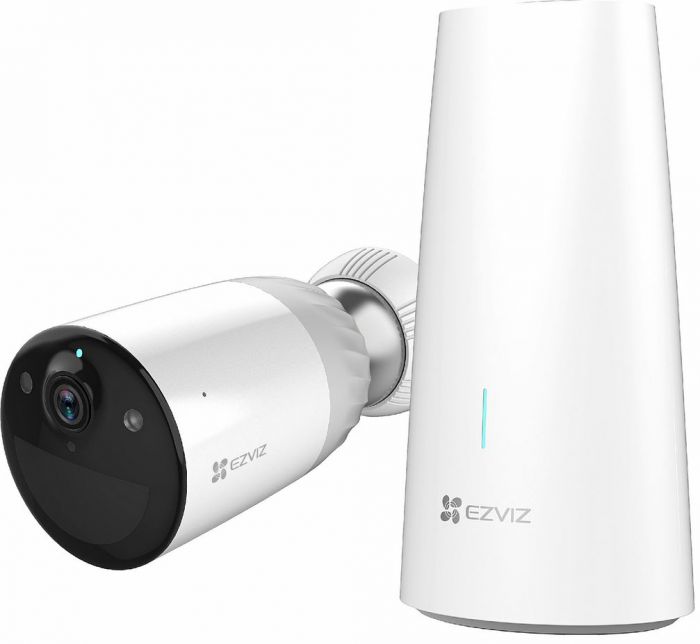 Valvekaamera EZVIZ BC1 akutoitega koduvalve komplekt, inimese tuvastus, välitingimustesse IP66, FullHD 1080p 2MP H265, tugijaam