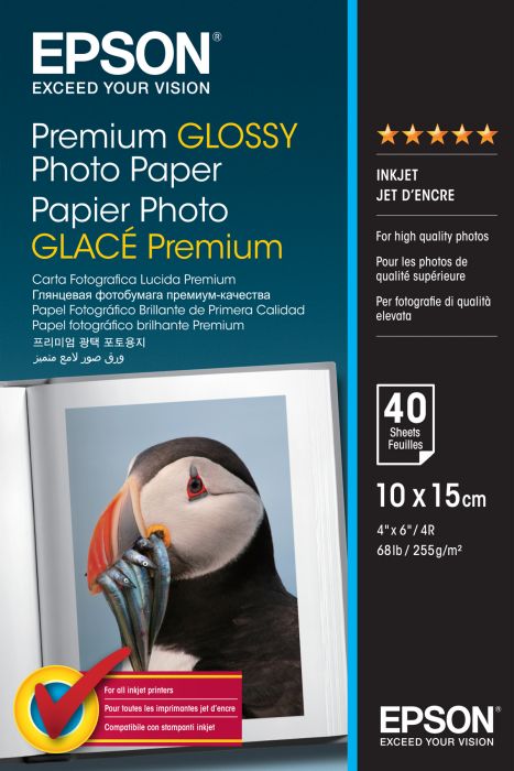 Paper Epson Premium Glossy Paper 10x15cm 40 sheets 255gr / m2 S042153