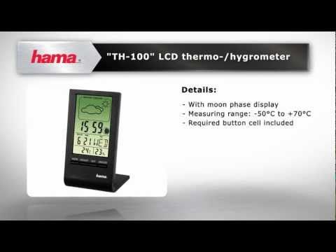 Thermometer-hygrometer Hama TH-100 table top, battery LR1130