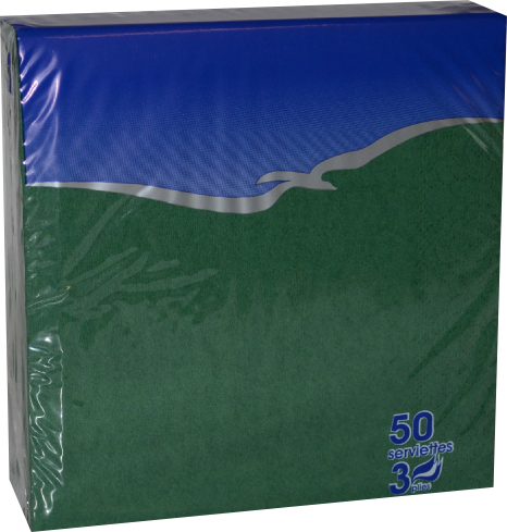 Salvrätik roheline 33x33cm  50tk/pk 3-kihiline