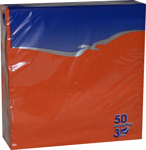 Salvrätik oranz 33x33cm 50tk/pk 3-kihiline