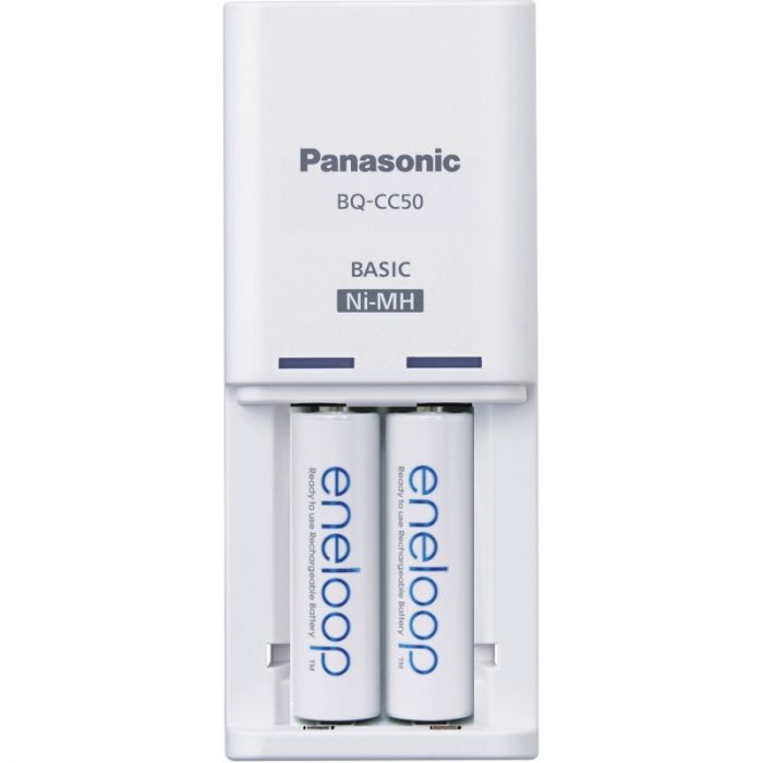 Akulaadija Panasonic eneloop BQ-CC50 + 2x1900mAh AA akut, AA/AAA 2 laadimiskanalit, aeg 12h