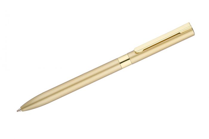 Gel pen GELLE metal gold, black refill