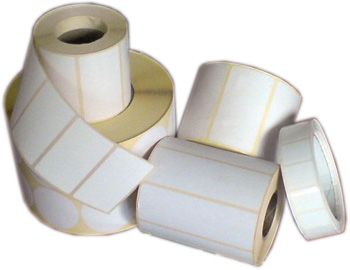 Labels for thermoprinter, 100x50mm - 300 labels on roll, inner d 40mm, roll diam.97mm roll width 104mm