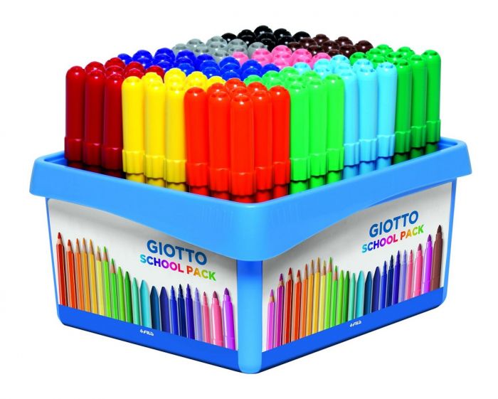 Felt-tip pens Giotto Maxi, 12 colors x 9 pcs, washable